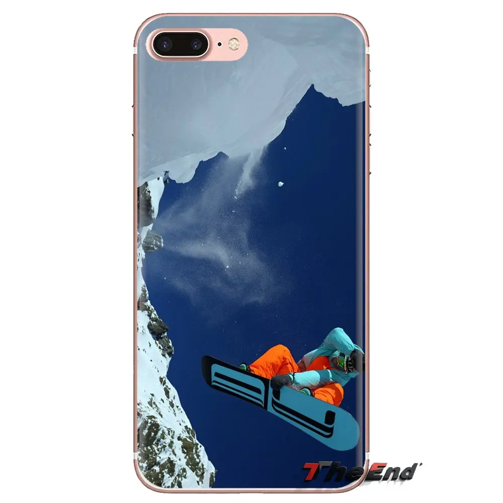 Мягкий чехол Экстремальный Сноубординг спортивный принт для iPhone XS Max XR X 4 4s 5 5S 5C SE 6
