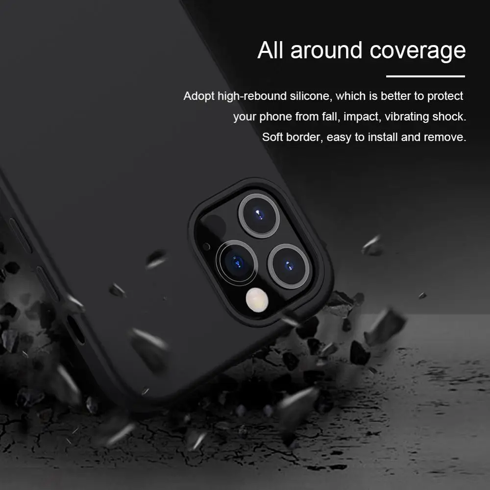 for iphone 12 pro max case nillkin magnetic liquid silicone case for iphone 12 pro phone case back cover for iphone 12mini shell free global shipping