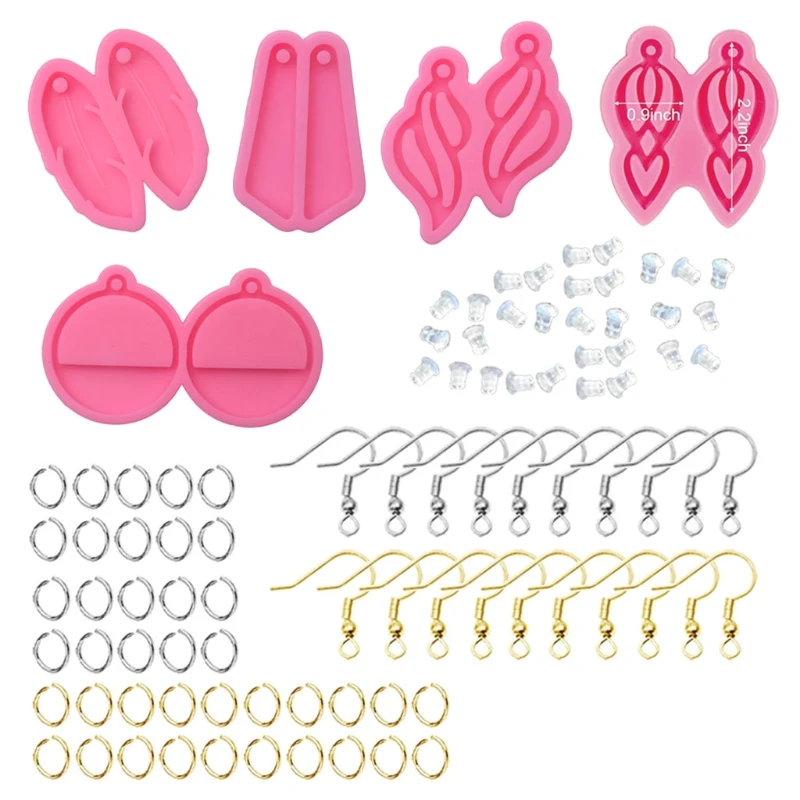 

1 Set Earrings Epoxy Resin Mol DIY Craft Jewelry Pendant Keychain Silicone Mould