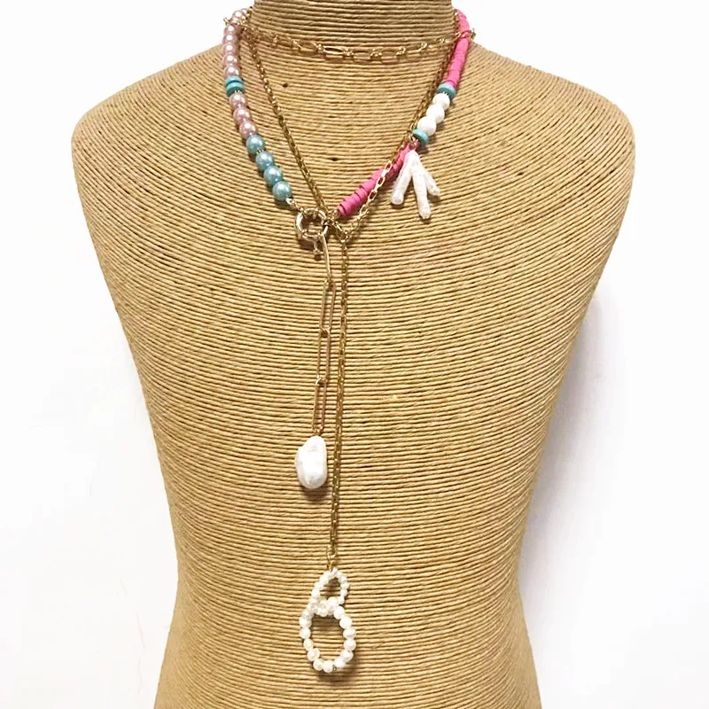 Boho Puka, натуральный Каури, ожерелье в виде ракушки, для женщин, массивные жемчужные барочные ювелирные изделия, колье-чокер, ювелирные изделия