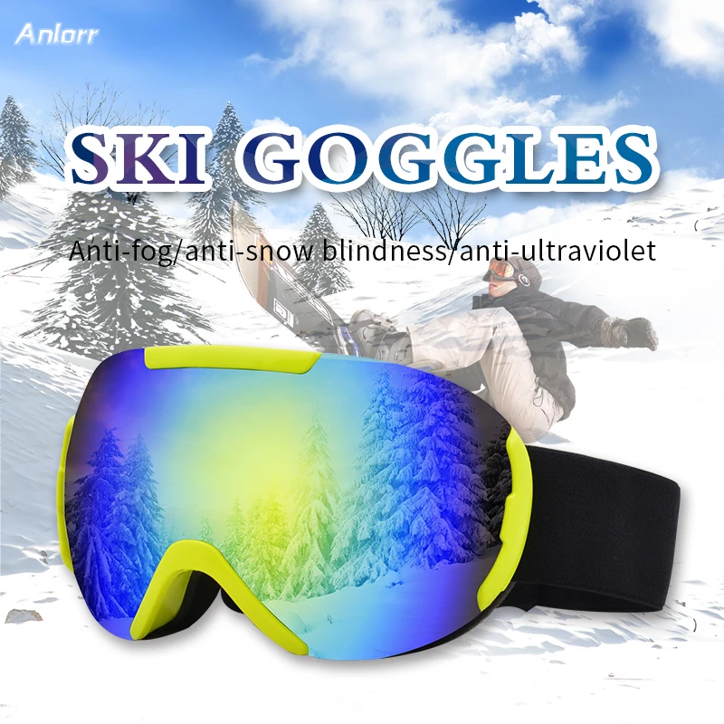 

Ski Goggles outdoor sport Goggles double layers UV400 anti-fog big mask glasses snow men women snowboard goggles OTG Coca Myopia