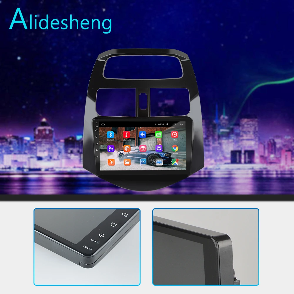 2.5D 2Din Android 8.1GO автомобильный dvd мультимедийный плеер gps для CHEVROLET Spark Beat M300 2010 2011 2012- навигационное Радио BT WiFi