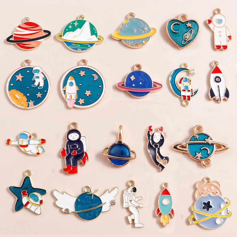 10 шт. эмалированные Подвески в виде планеты | Украшения и аксессуары