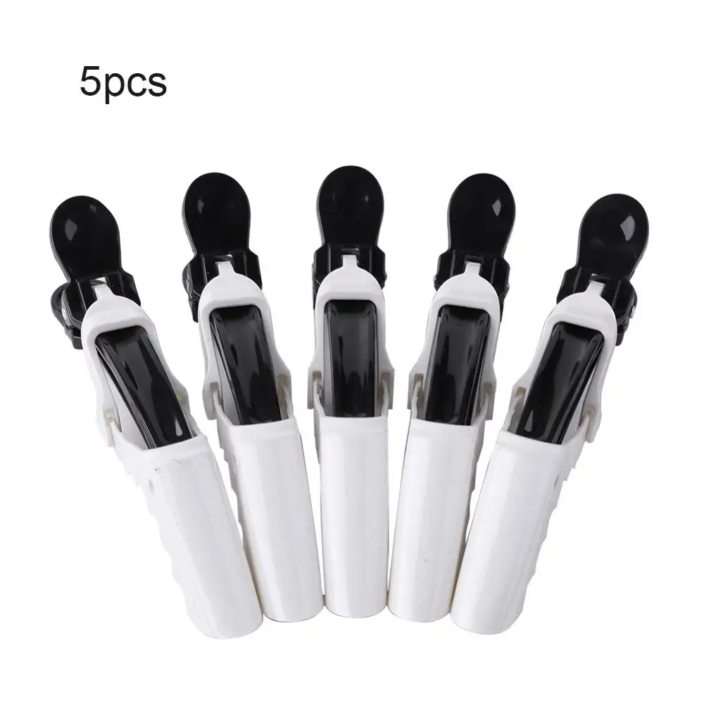 5pcs White 5/6/10 шт. Заколки для волос рот парикмахерские клюв секционирования Зажимы Крокодил заколки для волос Профессиональный салон Уход за волосами Инструменты для укладки волос - Цвет: 5pcs White