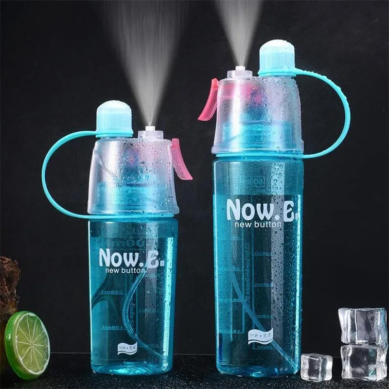 

600Ml Plastic Water Bottle for Spray Sports Fitness Hydration Bottles BPA Free Water Bottle for Travel Mountaineering Cycling
