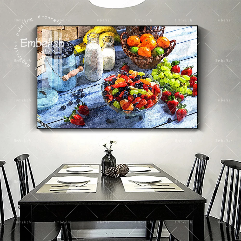

1 Pieces Still Life Fruits And Vegetables Modern Kitchen Home Decor Pictures For Living Room Wall Art Posters HD Canvas Painting