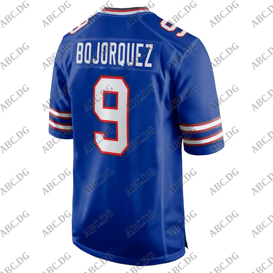 

Customized Stitch Men Women Kid Youth Buffalo Corey Bojorquez Royal Game Jersey 4XL 5XL 6XL