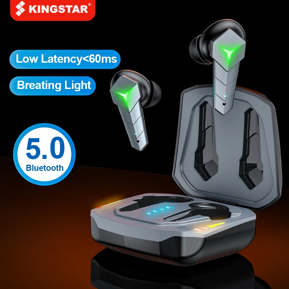 TWS наушники KINGSTAR игровые Беспроводные с микрофоном и ЖК дисплеем|Наушники