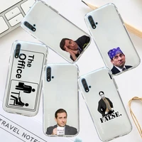 the office tv series phone case transparent for huawei honor p mate 40 20 30 10 50 i 9 x mate pro lite 8a
