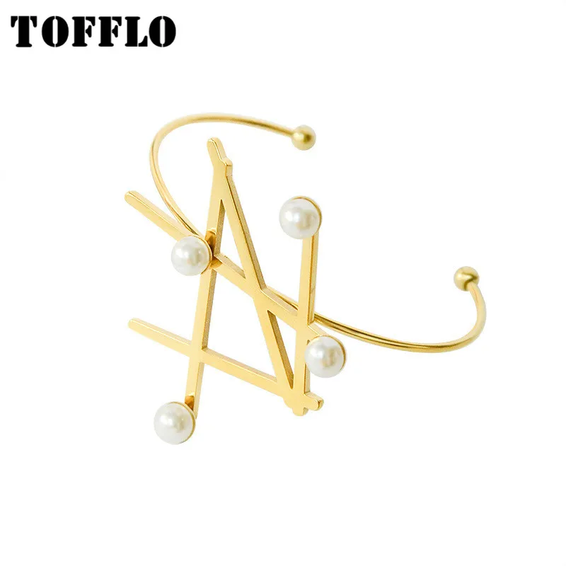 

Женский браслет из нержавеющей стали с жемчугом