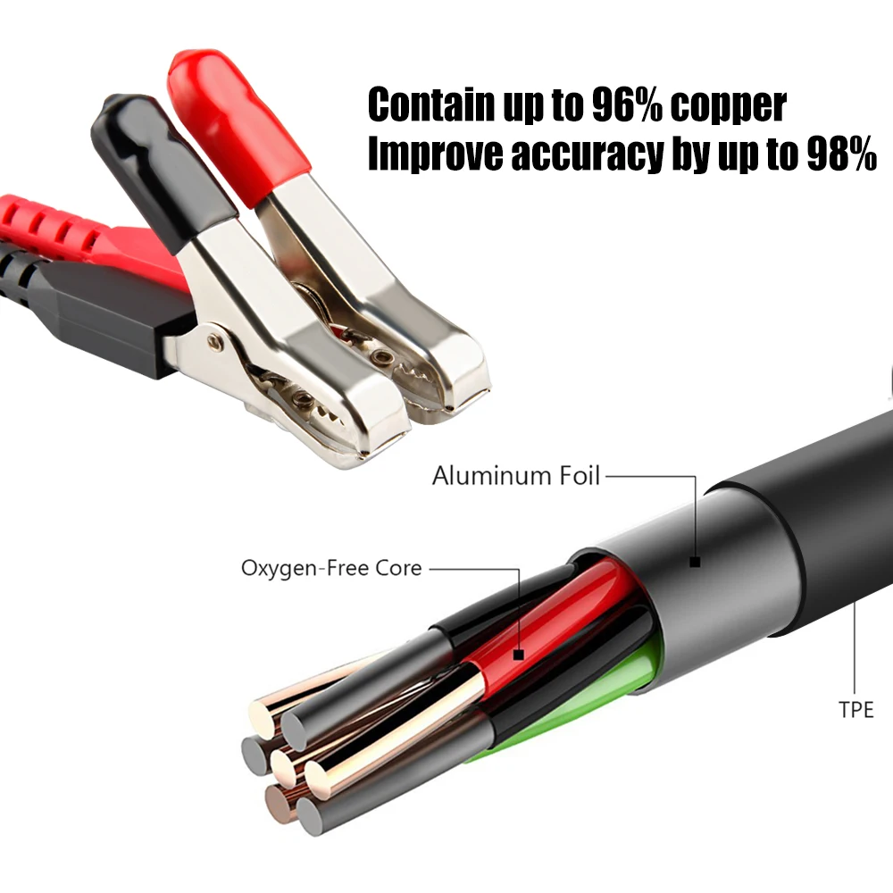 

Ancel BA201 12V Car Battery Tester 12V 100-2000CCA Charging System Test Tool Automotive Battery Capacity Battery Tester Tool