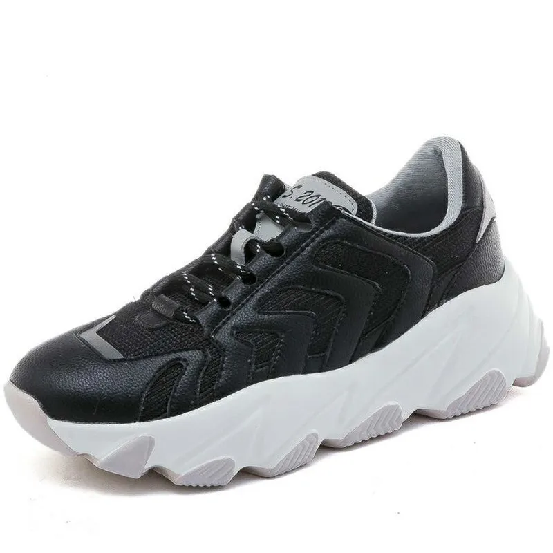 Женские парусиновые кроссовки на платформе Zapatillas Mujer повседневные белые с