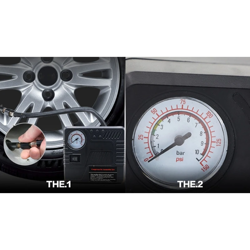 

12V Car Air Pump Portable Motorcycle Vehicle Boat Tire Inflator Handheld Sports Balls Air Compressor