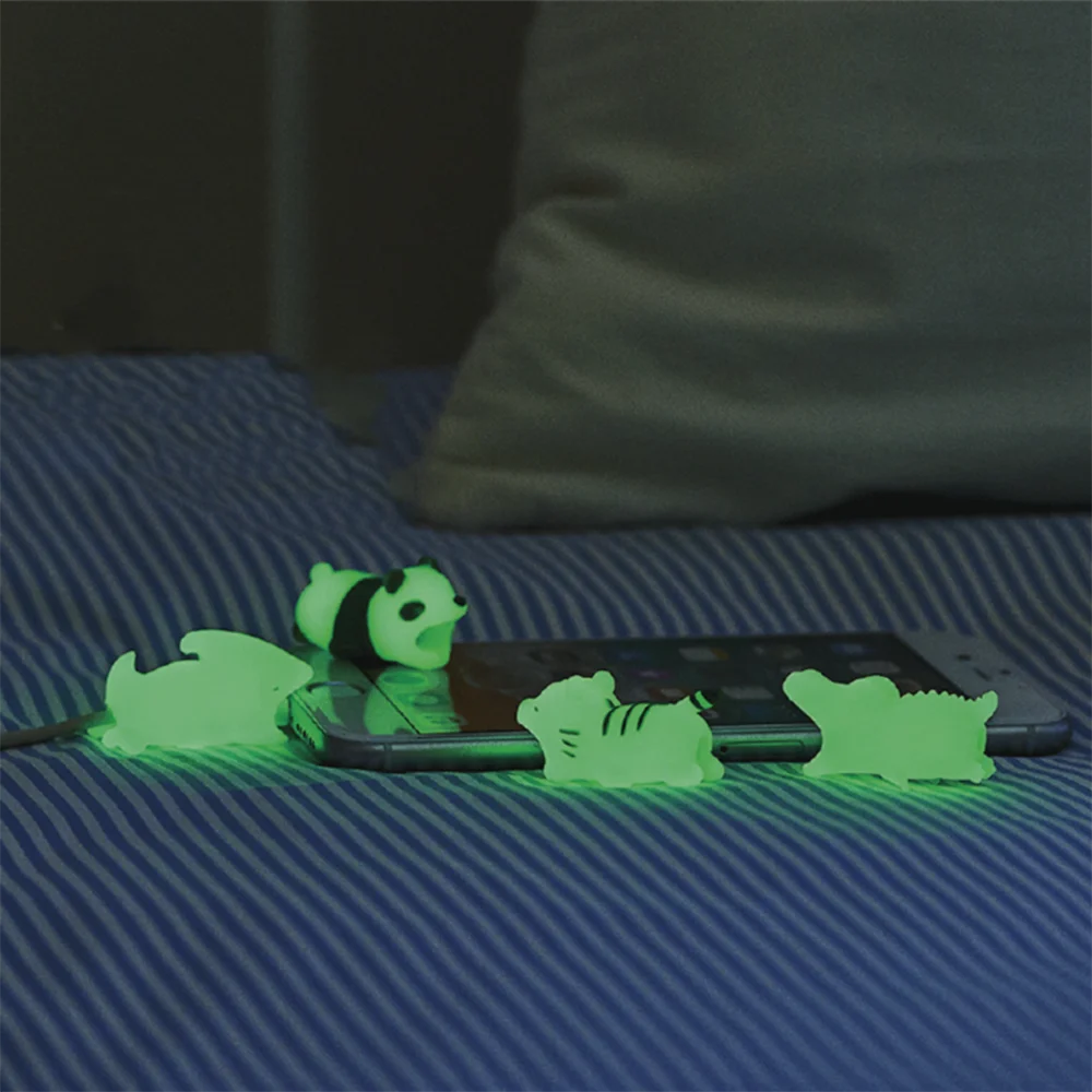 Милый сматыватель для кабеля 1 шт. светящаяся защита обернутый провод светящийся