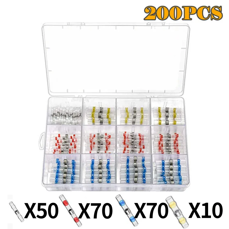 200pcs welding sealed wire joint waterproof heat shrinkable butt joint wire terminal insulation butt joint 200pcs welding sealed wire joint waterproof heat shrinkable butt joint wire terminal insulation butt joint