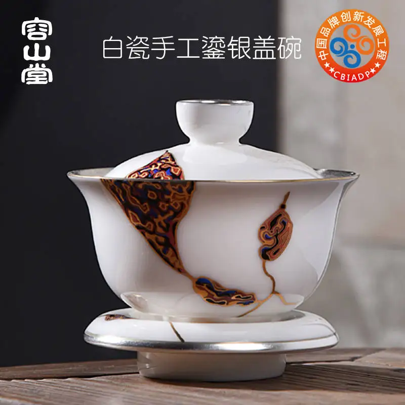 

Хороший сильный удар, белый фарфор coppering. Как серебро супница ронгшан зал Керамика ручной душ в трех размерах, чтобы сделать чай чаша чайный ...