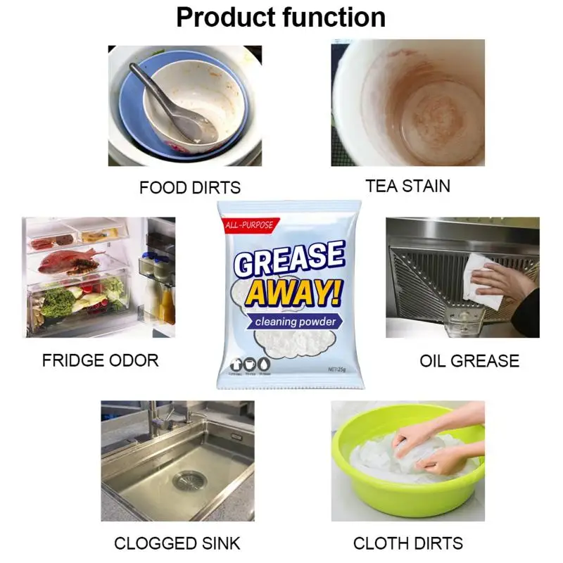 Мощный Очиститель порошка 25 г моющее средство для раковины в домашних условиях