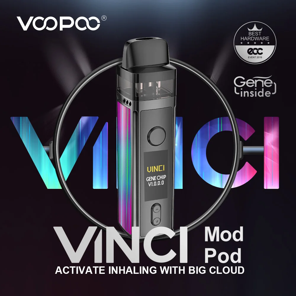 VOOPOO VINCI MOD Pod Vape Kit 1500 мАч встроенный аккумулятор 5 мл емкость и PnP VM1 R1 сетчатые