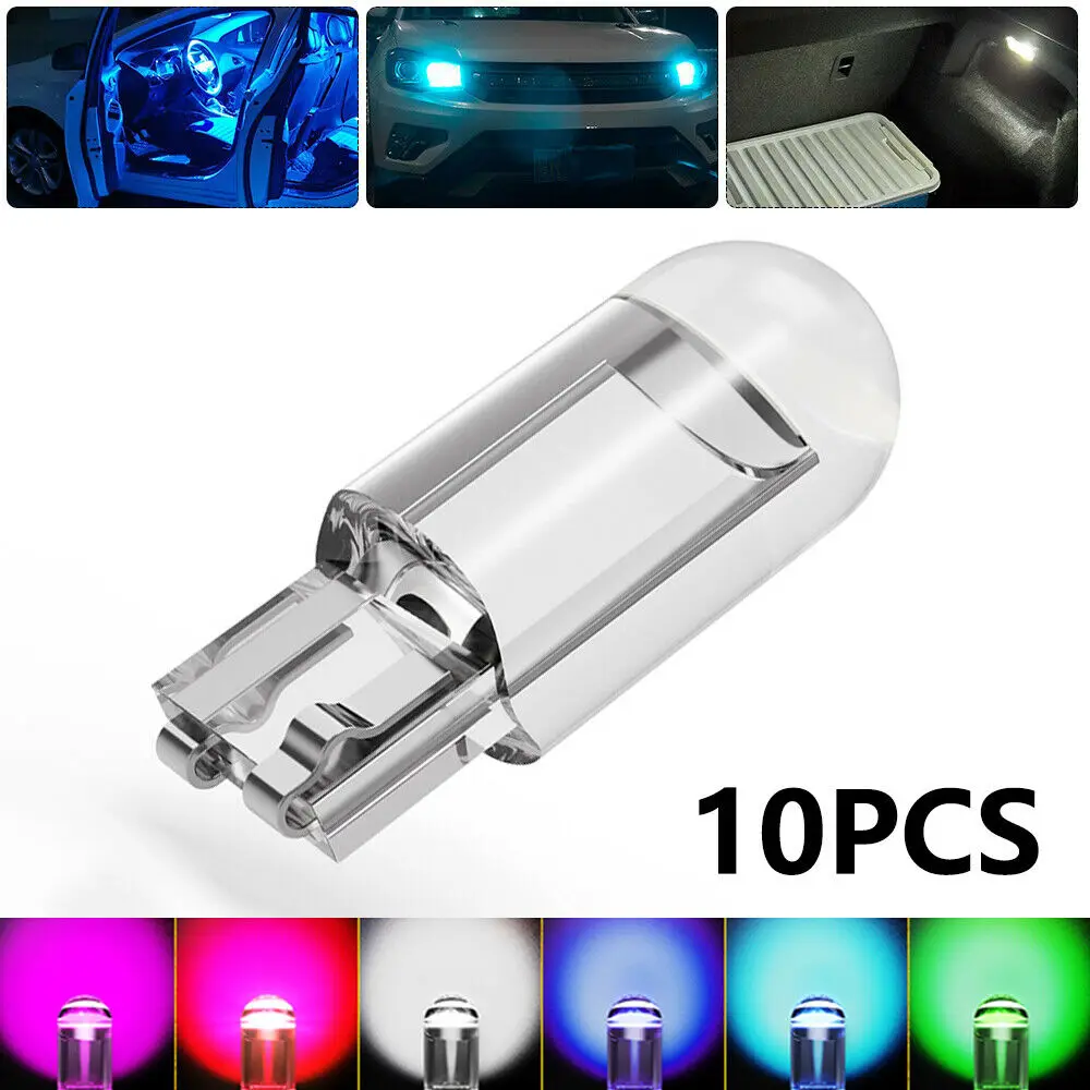 10 шт. автомобисветильник светодиодсветодиодный лампы T10 W5W WY5W 168 501 COB | Автомобили