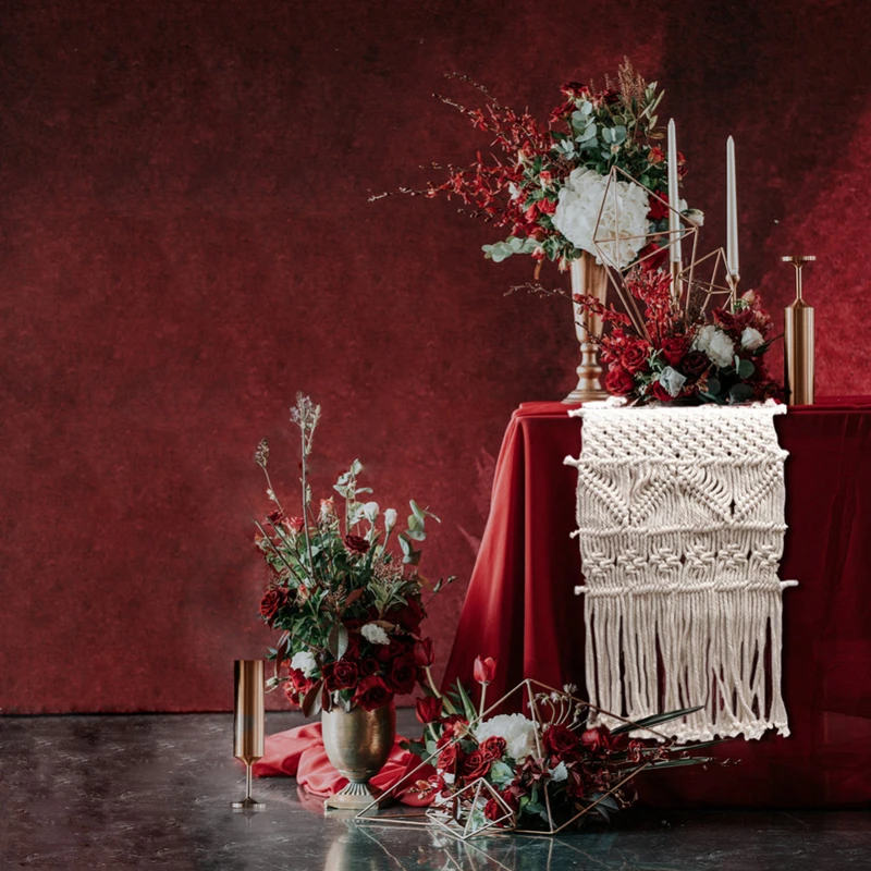 Настольная дорожка макраме в стиле бохо ажурное свадебное украшение с