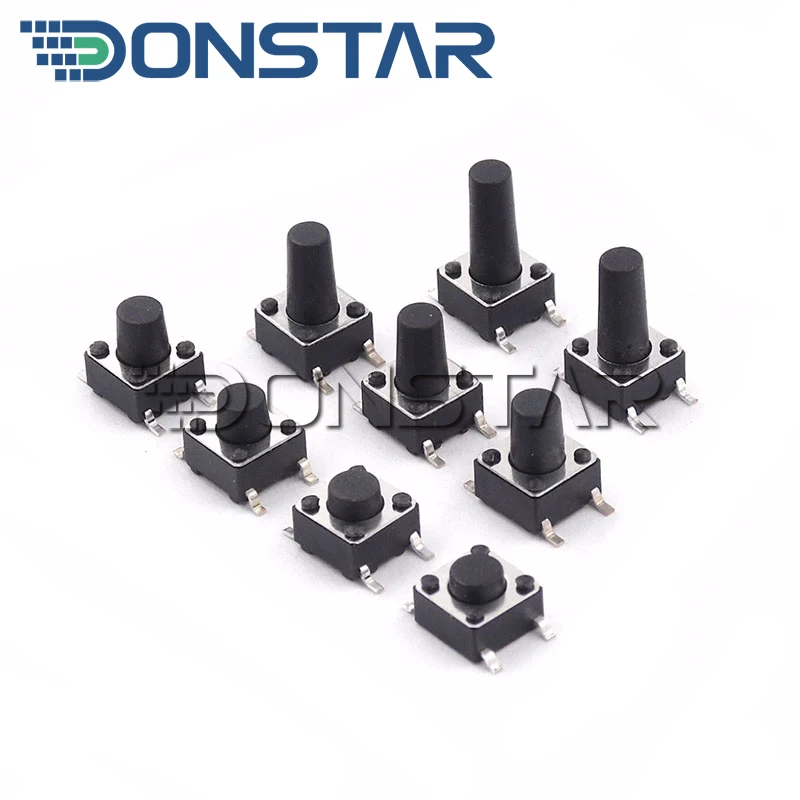 20 шт. SMD 4PIN 6x6x4.3/5/6/7/8/9/10 мм микро, тактовый переключатель 0 ...