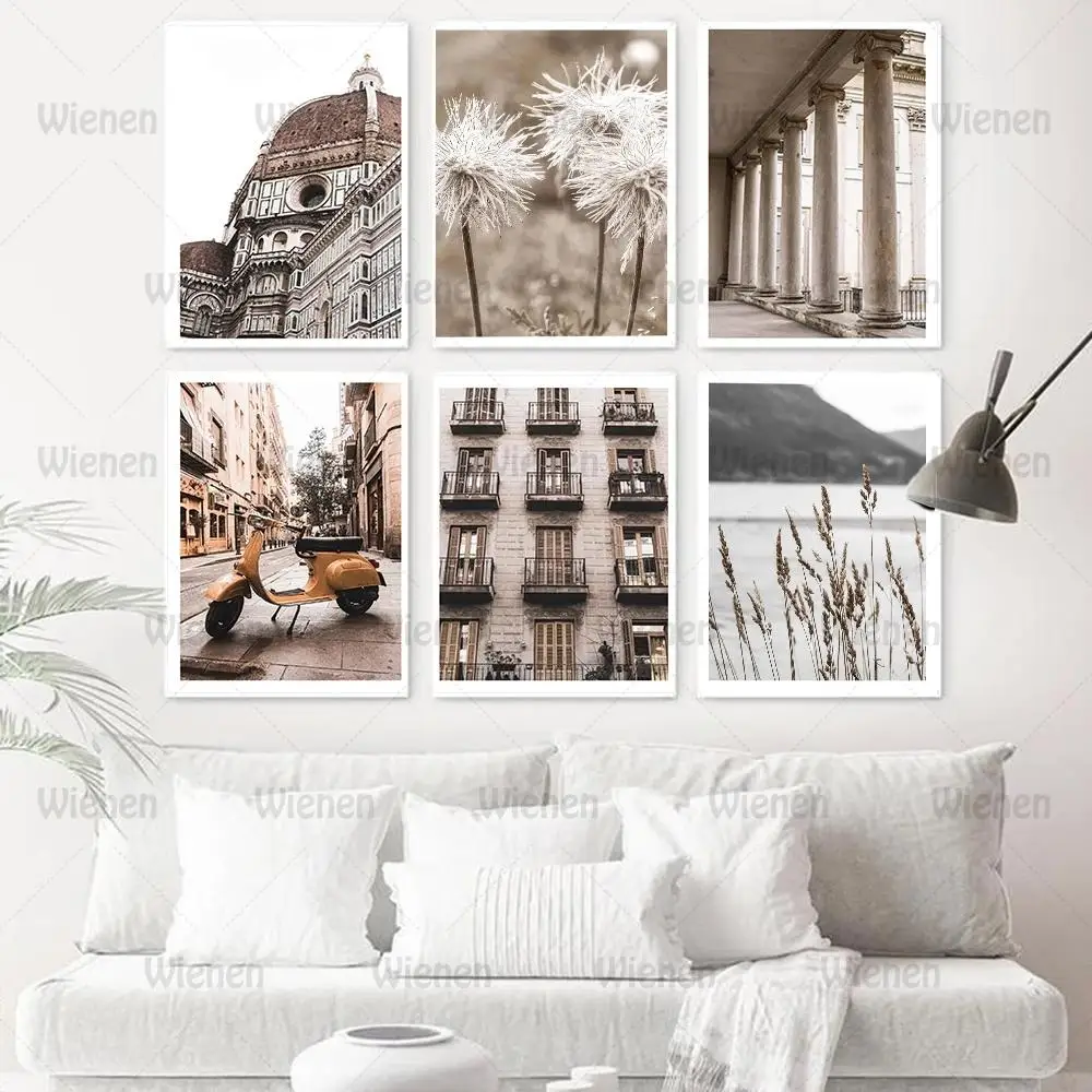

Flowers Plants Canvas Poster and Print Nordic Beige Rose Cherry Blossoms Canvas Painting Wall Art Picture for Living Room Decor
