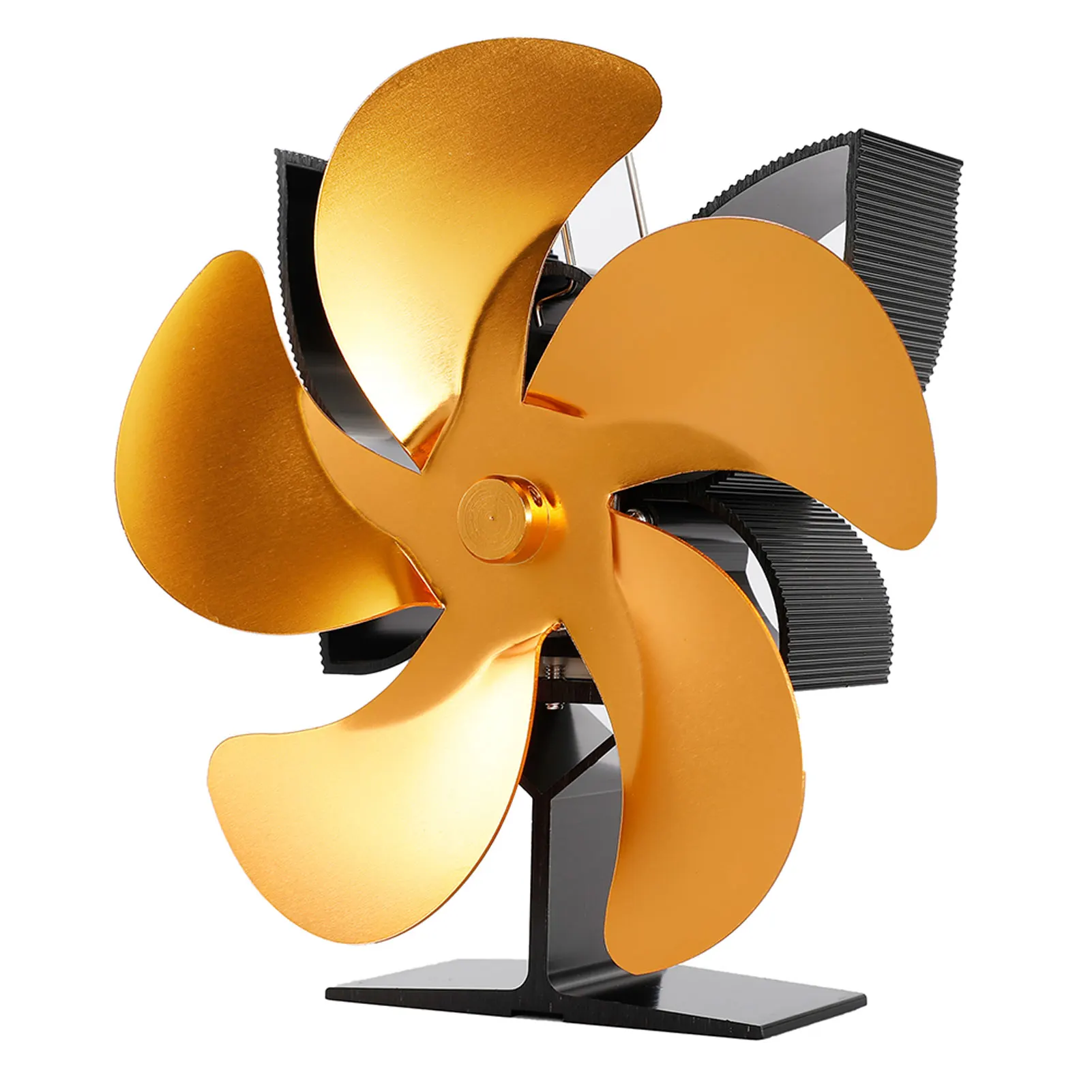 

Electricity Free Fireplace Parts Aluminum Alloy Stove Fan High Temperature Resistant For Winter Heat Powered Circulates Warm