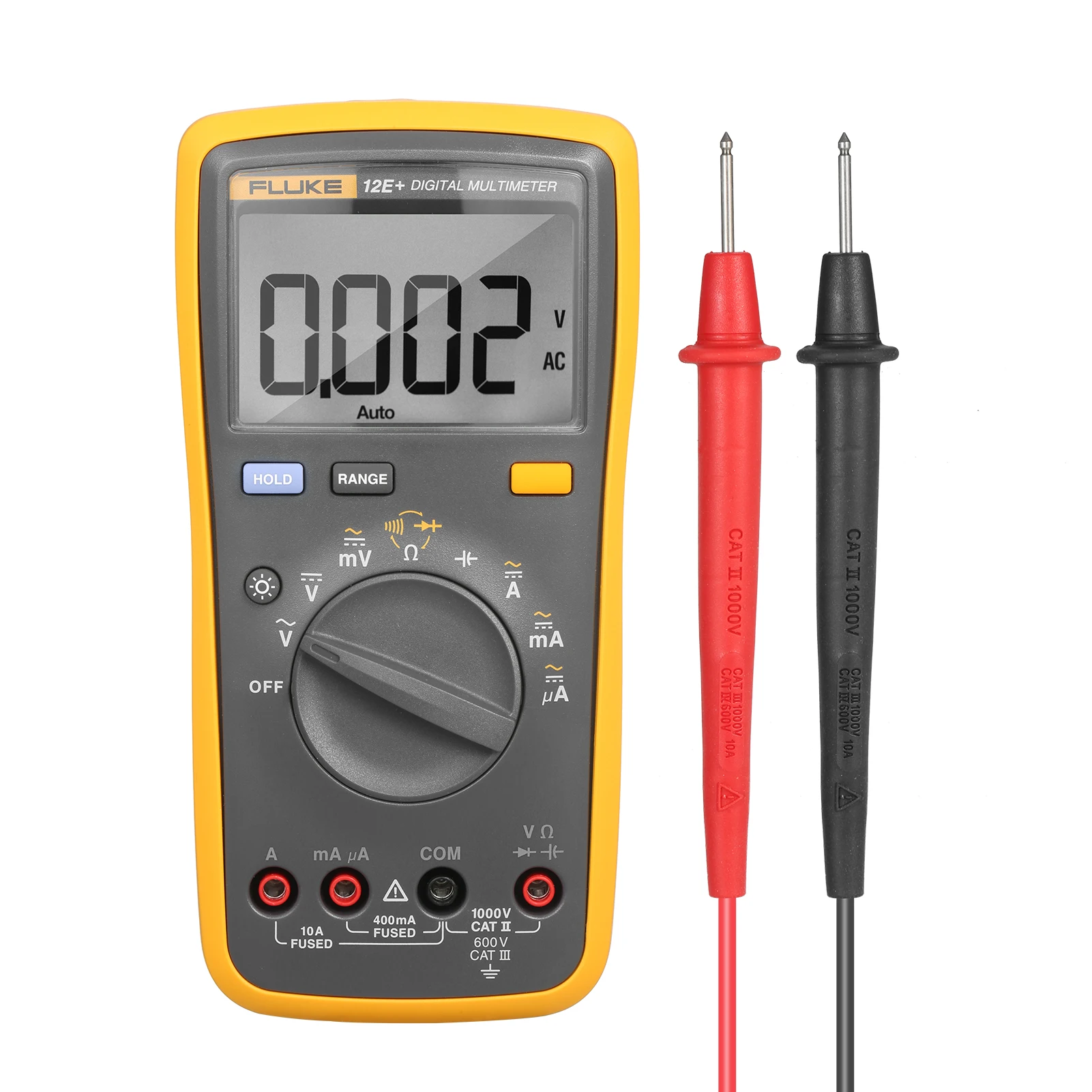 

FLUKE 12E+ Handheld Multimeter 4000 Counts Digital Multimeter Portable Voltage Meter Measuring AC/DC Voltage Current Tester