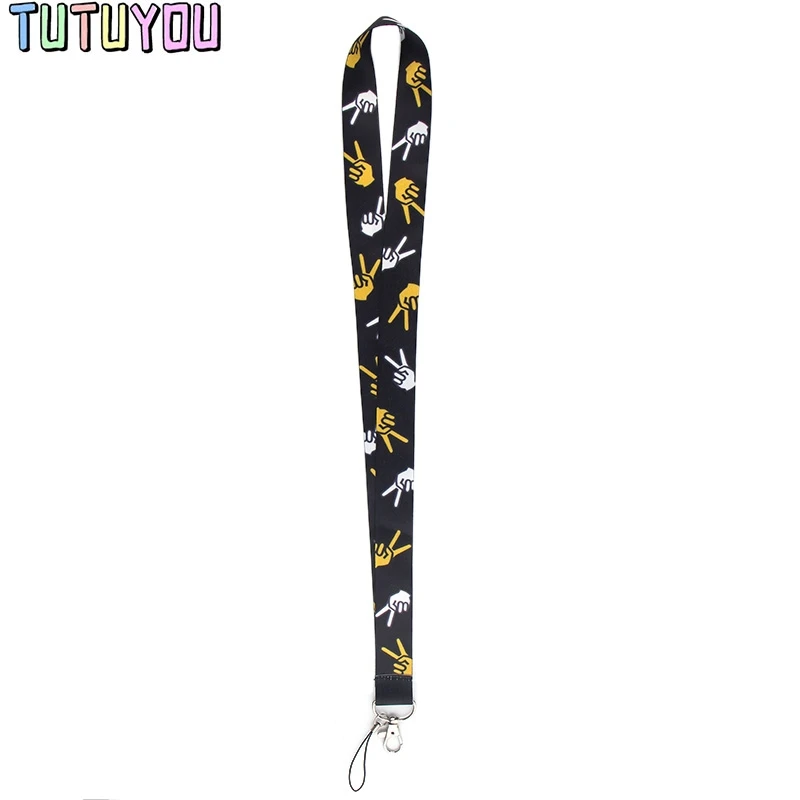 PC381 Scissors Hand Lanyards Id Badge Holder Keychain ID Card Pass Gym Mobile Lanyard Key | Мобильные телефоны и