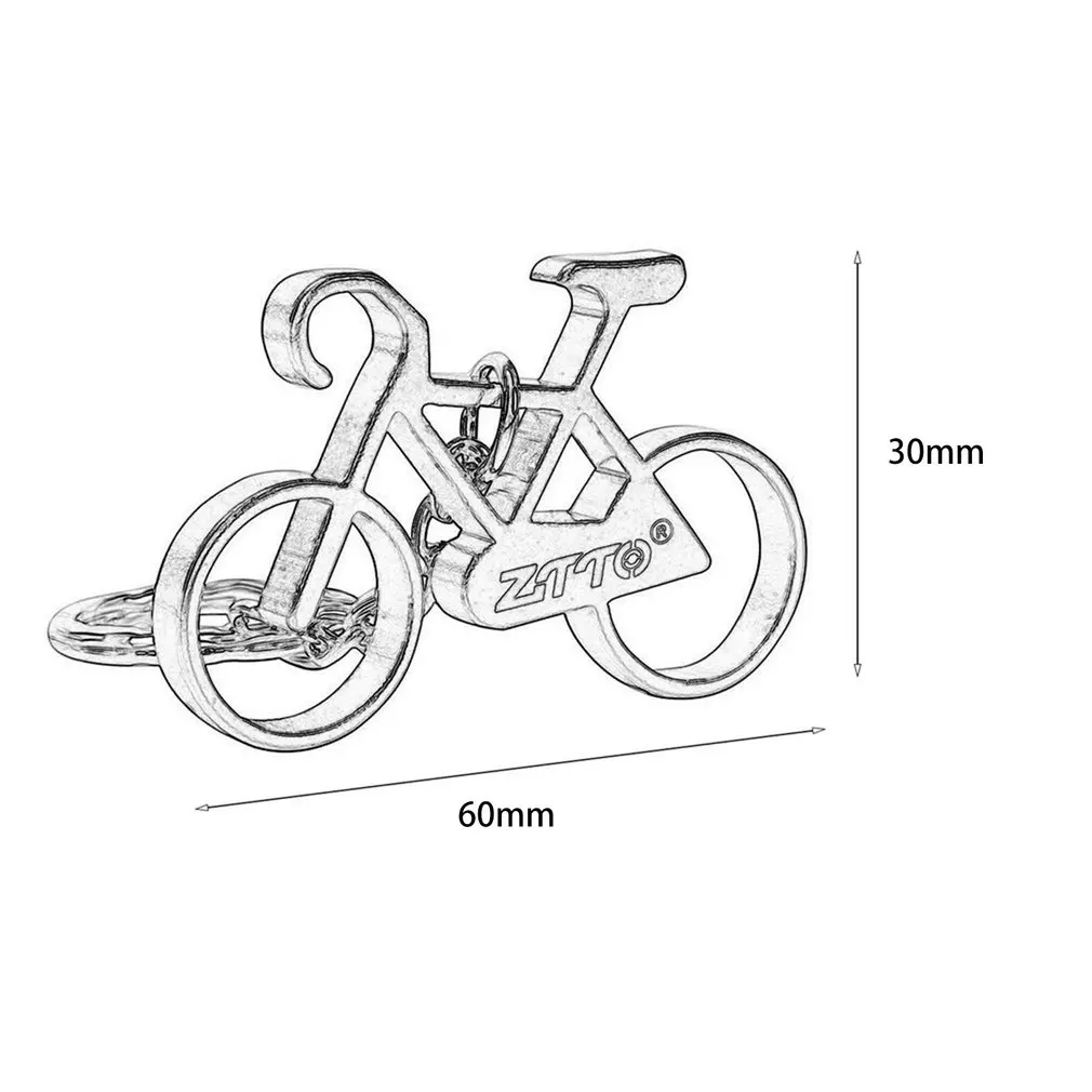 Открытый маленький размер алюминиевый сплав модель велосипеда форма брелок