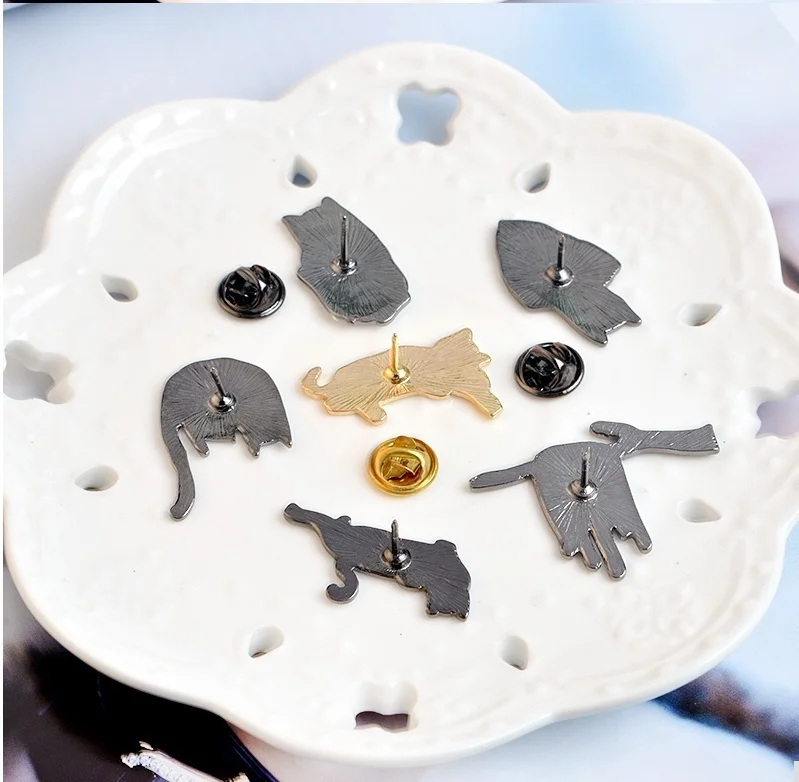 Cartoon Funny Cats Metal Brooch Pins Badge Pinback Button Corsage Gift Men Women Unisex Jewelry | Украшения и аксессуары