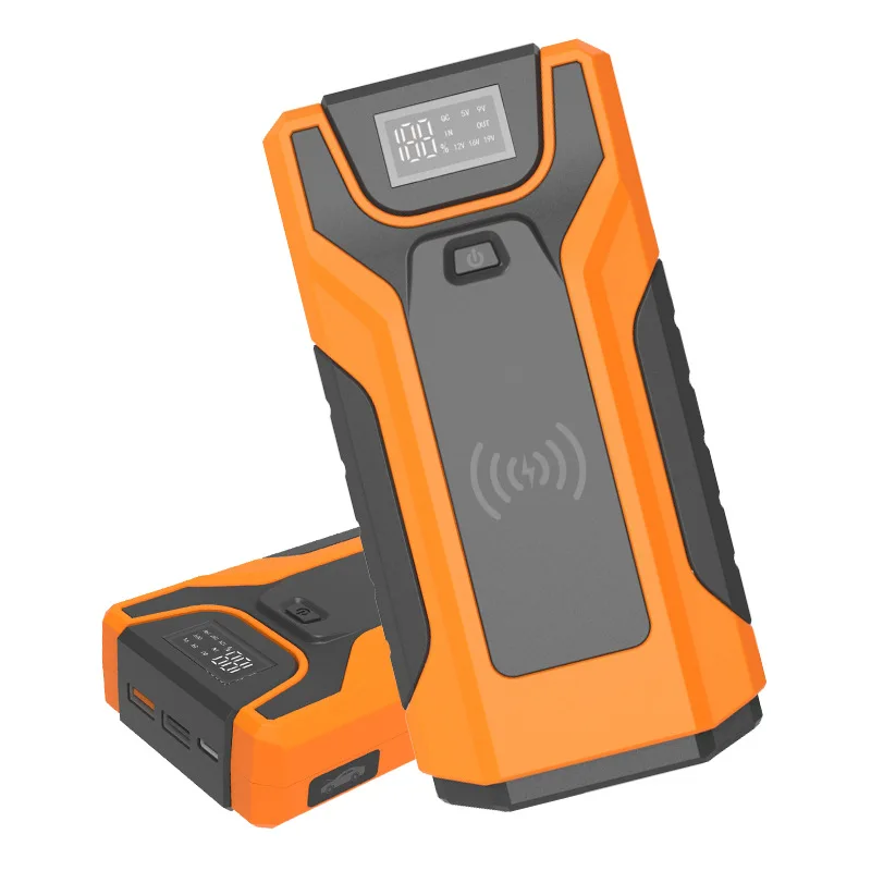 

Car Emergency Start Power 12v Lighter With Mobile Phone Wireless Charging Power Bank