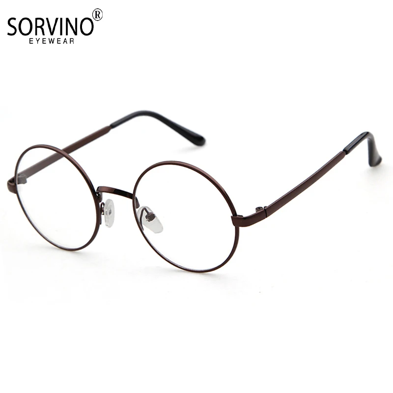 

Retro Large Frame Metal Glasses Korean Style Trendy Men 2021 Top quality Round Flat Lens Casual Frame Outdoor Women Eyewear Y5