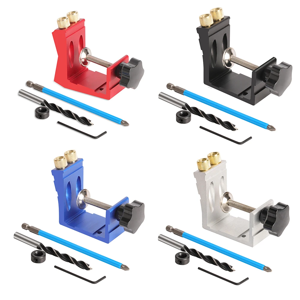

15 Degree Pocket Dowel Jig Drilling Kit Multi-function Oblique Hole Locator Drill Guide Puncher Carpentry Tool