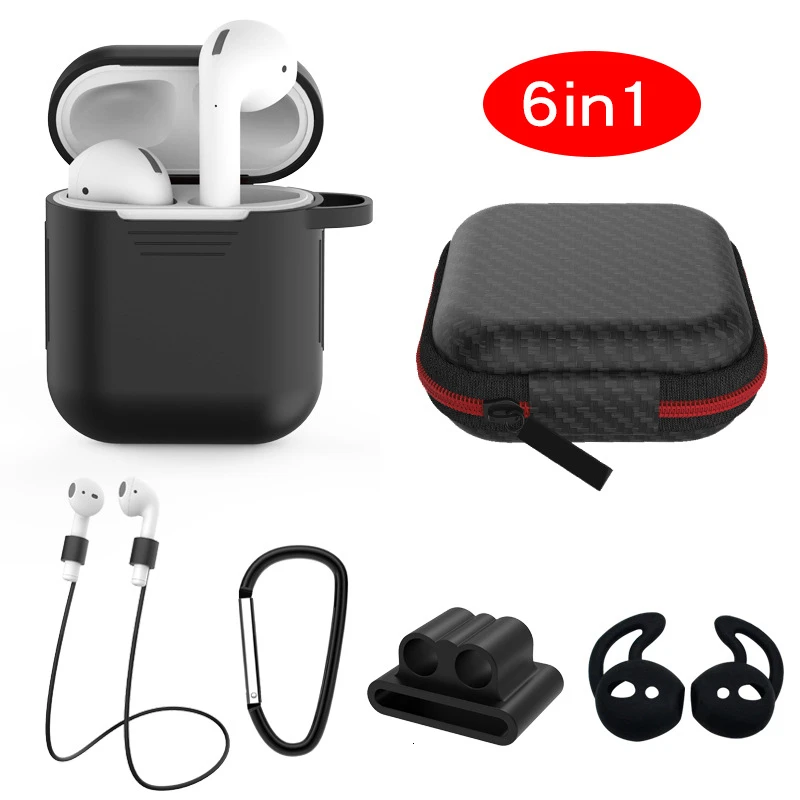 Силиконовый Футляр для наушников Airpods 1 2 беспроводной футляр с Bluetooth аксессуары