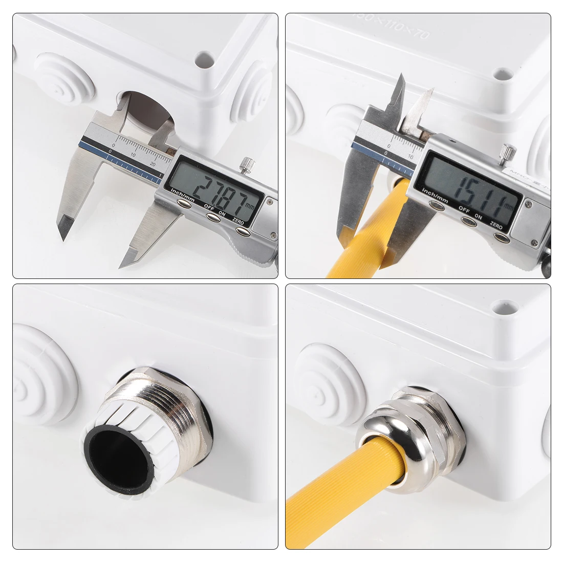 

uxcell M22 Cable Gland Metal Waterproof Connector Wire Glands Joints M20
