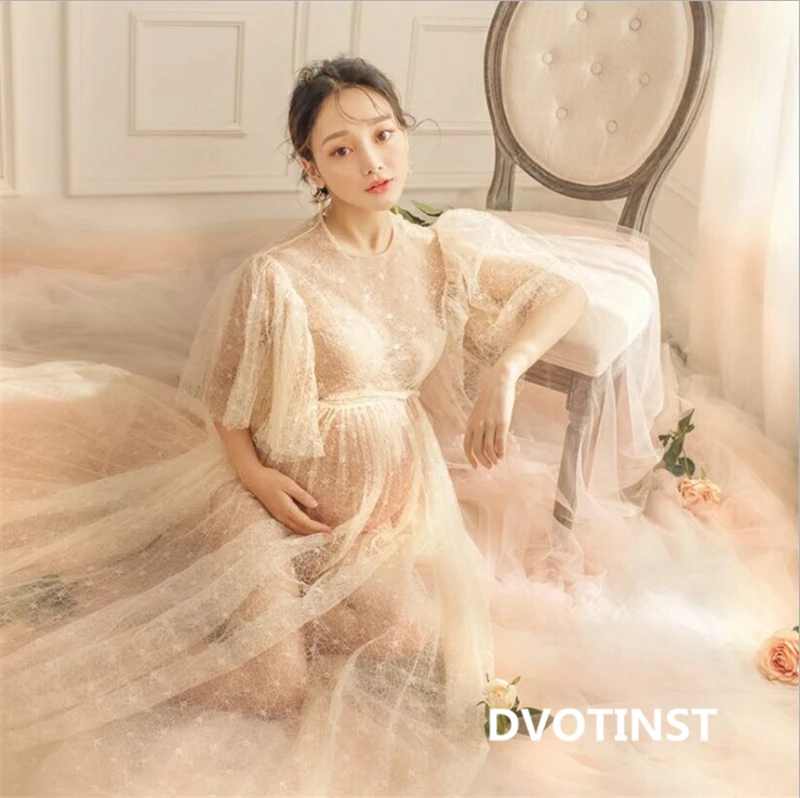 Dvotinst женские реквизит для фотосъемки кружевные перспективные платья беременных