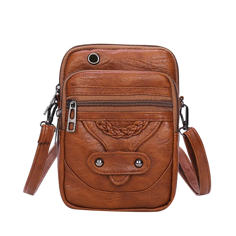 

2021 Women Bag Mini Mobile Phone Female Messenger Crossbody Bag Soft PU Diagonal Shoulder Small Bag Luxury Handbags Designer