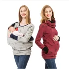 Новинка толстовка с капюшоном для кормящих матерей зимняя осенняя куртка + нагрудник одежда для беременных женщин футболка для кормящих грудью пальто