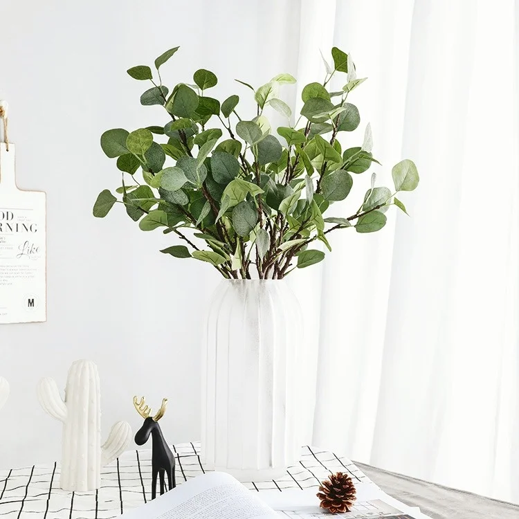 

Artificial Flower Green Plant Eucalyptus Leaf Flower Arrangement, Home Wedding, Party Wedding Decoration Background DIY Flowers