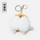 Милые украшения, подвески для девочек, плюшевые игрушки, брелок, забавная кошка корги, мягкие игрушки в виде животных