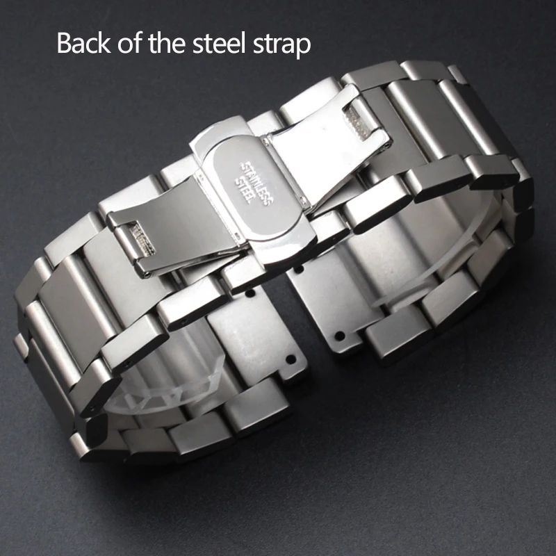 Stainless Steel Watchband for HUB-LOT Classic Fusion Big Bang Watch Belt Strap Men Women Bracelet Bulge 27*19mm 20*13mm Silver
