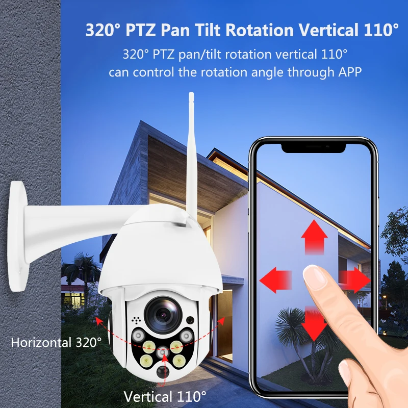 IP камера купольная беспроводная 1080P Wi Fi 4 кратный зум|Камеры видеонаблюдения| |