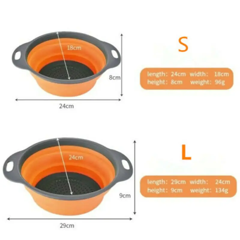 Складной силиконовый дуршлаг для фруктов и овощей | Дом сад