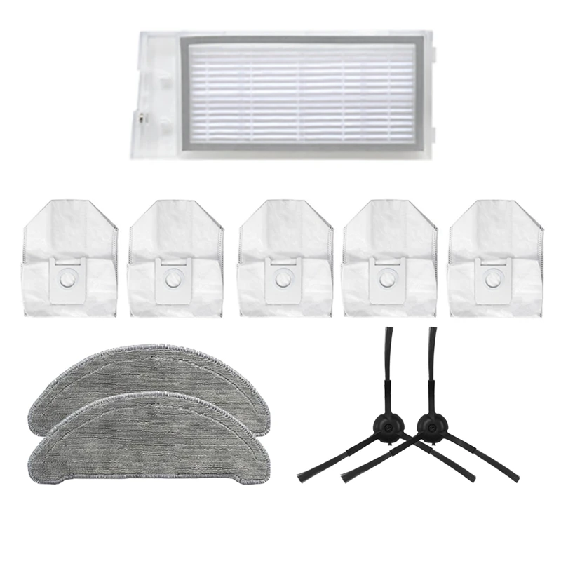 

For Roidmi Eve Plus Vacuum Sweeping Machine Parts HEPA Filter Side Brush Dust Bag Mop Cloth Part