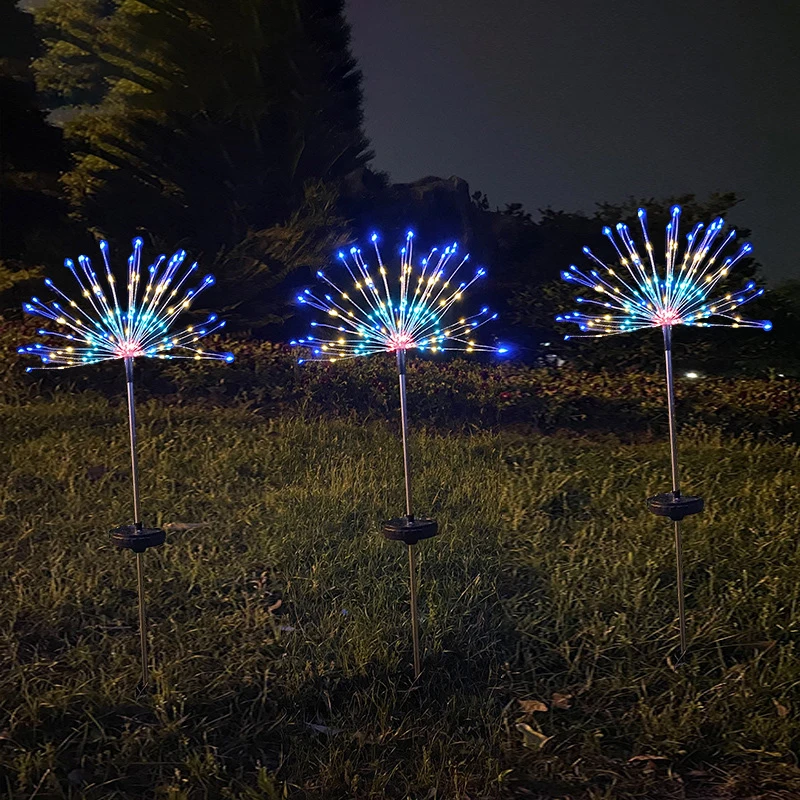 

NEW 1/2pcs Solar Fireworks Lawn Lamp LED Outdoor Garden Decoration IP65 Dandelion Waterproof String Light for Landscape Lighting