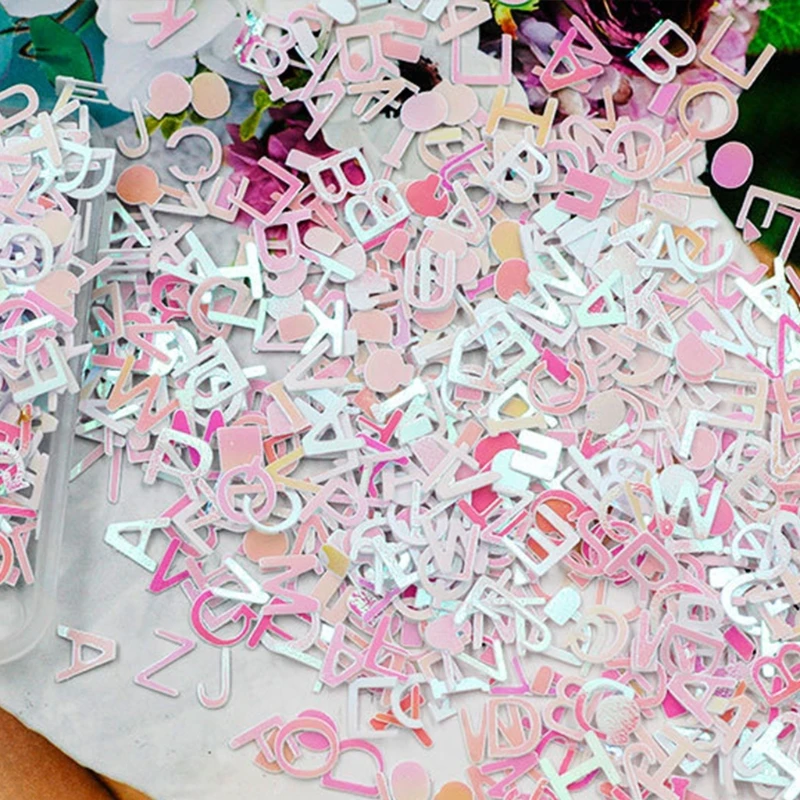 

1 Pack English Alphabet Sequins Glitter Epoxy Resin Silicone Mold Fillings Decor X7YA