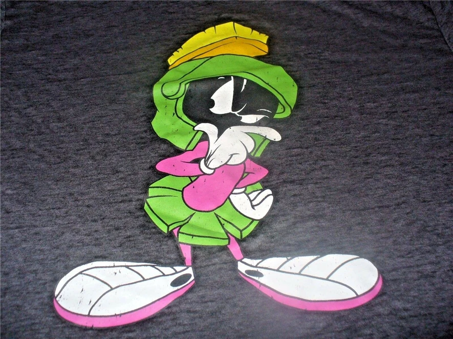Looney Tunes Men'S Marvin The Martian/серая футболка с героями мультфильмов большие крутые топы