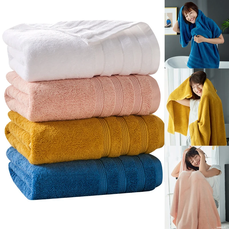 

High Quality 80x160 Larger Cotton Bath Towel Household Absorbent Thicker Male and Female Couples Bathroom Face Hand Towel Set