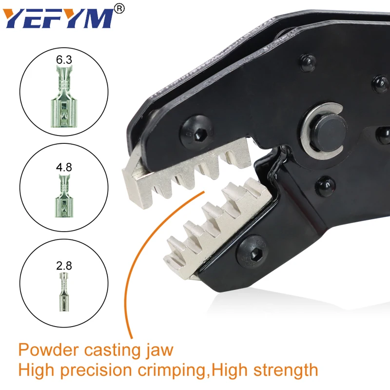 YEFYM SN 48BS обжимные плоскогубцы 0 25 1.5мм2 23 16AWG с tab 2 8 4 6 3 мм Клеммная коробка